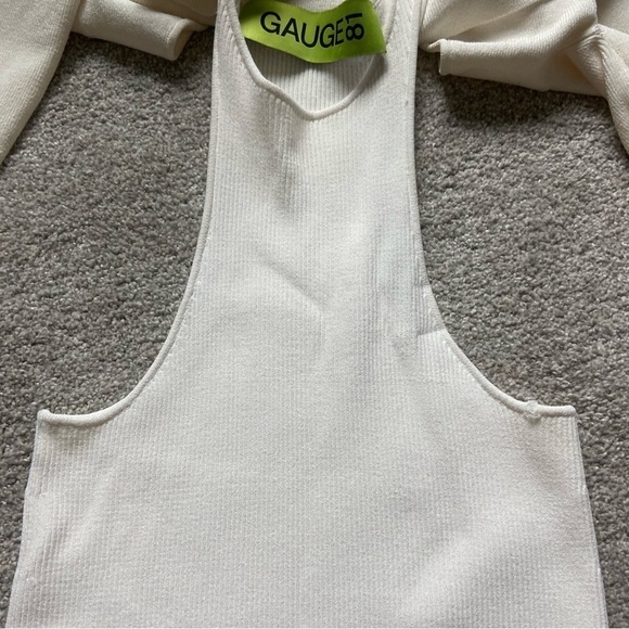 GAUGE81 Khota Knit Double-Layered Dress Sz XS Ivory - Picture 11 of 14